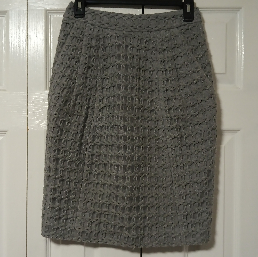 Moschino Gray Overlay Pencil Skirt